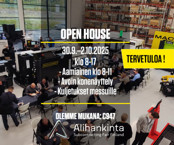 Tervetuloa Open House tapahtumaamme sekä osastollemme Alihankinta messuille